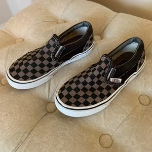 Vans kids checkerboard slip-on shoe